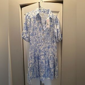 NWT LILLY PULITZER BINGLEY DRESS SIZE S SMALL RESORT WHITE TALL TALES